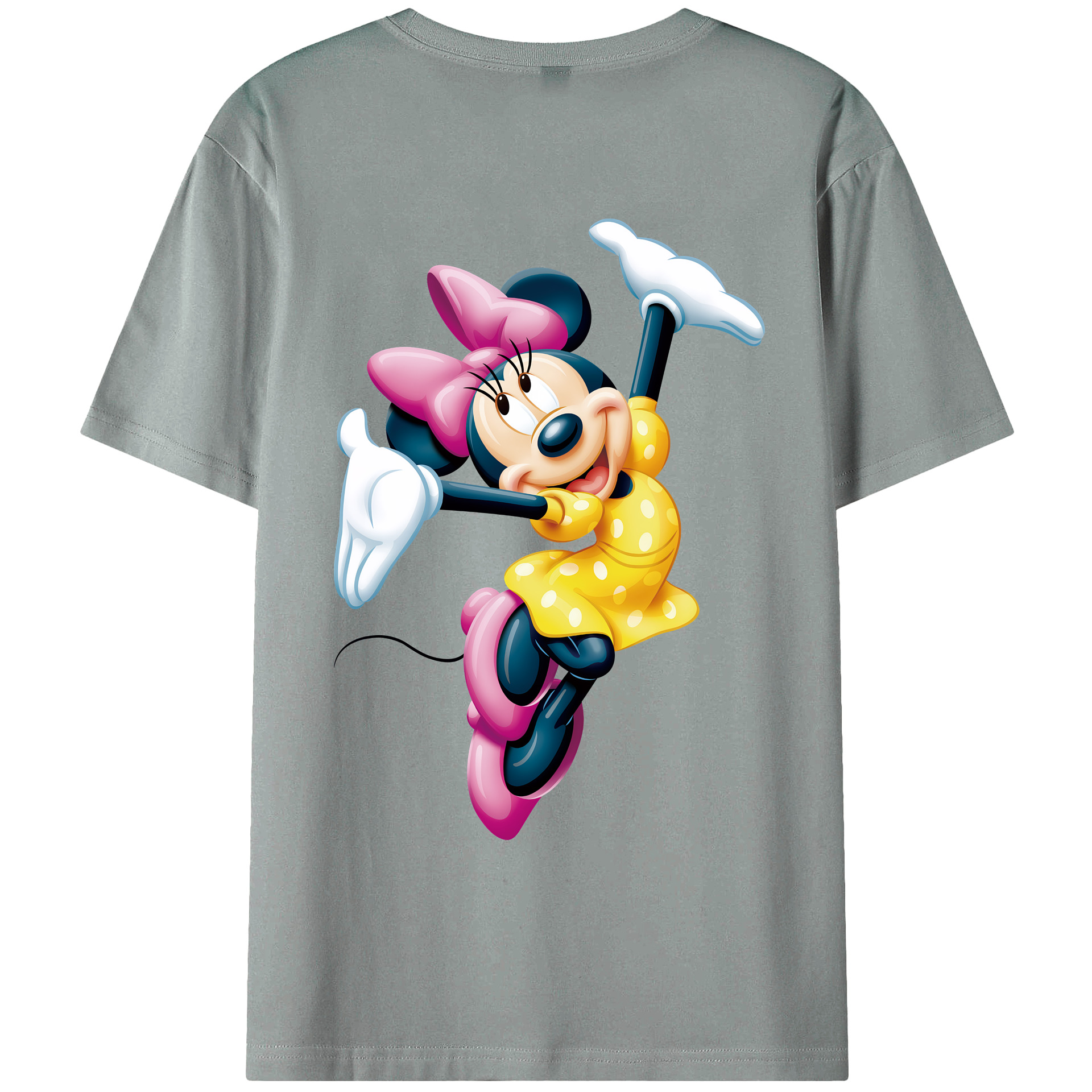 （画像用） ミッキーマウス Mickey Mouse 綿100％ メンズ半袖Tシャツ（バックプリント） 通気性